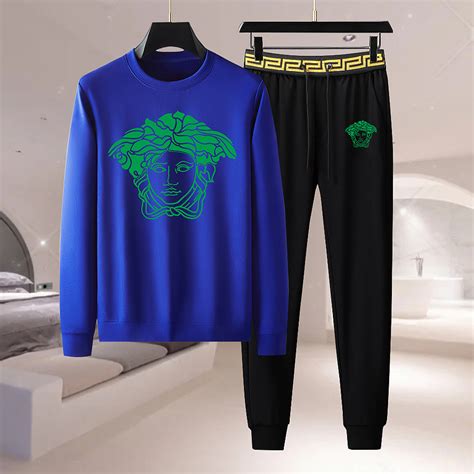 versace tracksuit blue|versace tracksuit men's for cheap.